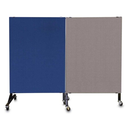 United Visual Products Enclosed Corkboard, 3 Door, 96"x48", 4" Fra UV3420-BLACK-RUBBER